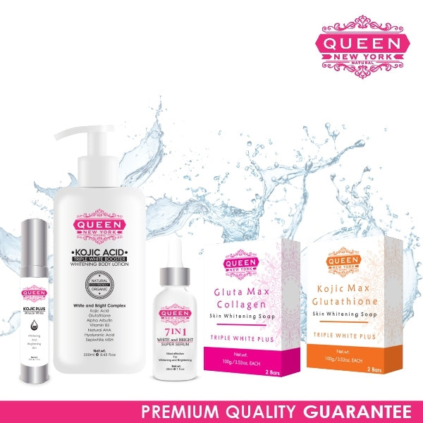 Pack of 6 | 7in1 White and Bright Super Serum-5% Tranexamic Acid,5% Kojic Acid,2% Alpha Arbutin-Dark Spot Remover Melasma Treatment Anti Aging Vegan Cruelty Free-NO FRAGRANCE