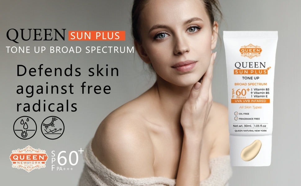 Pack of 2-QUEEN SUN PLUS | Tone Up SunScreen SPF 60 PA+++