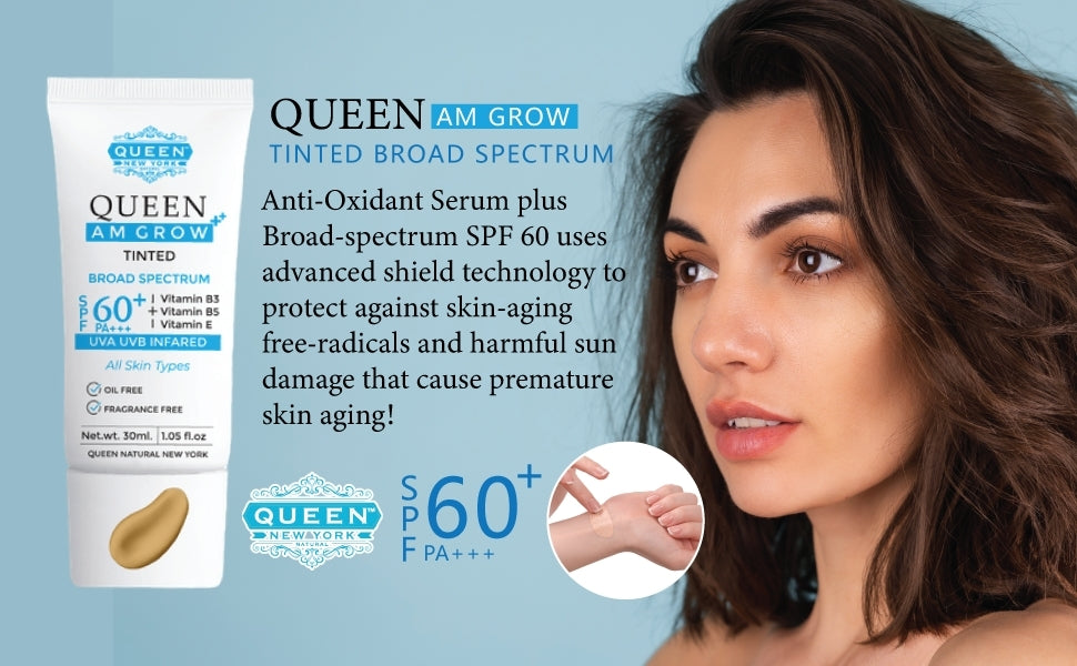 Pack of 2-QUEEN AM GLOW | TINTED SunScreen SPF 60 PA+++