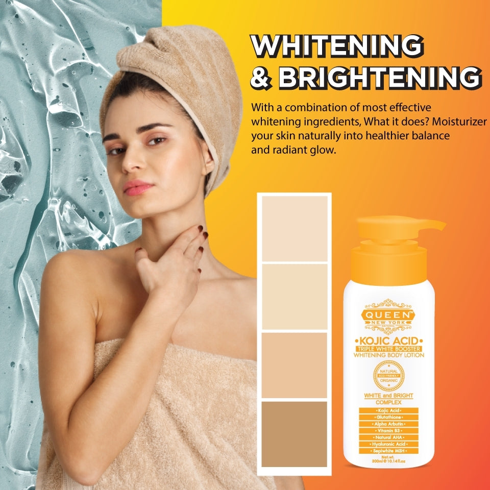 PACK OF 2 Kojic Acid Triple White Booster Whitening Body Lotion