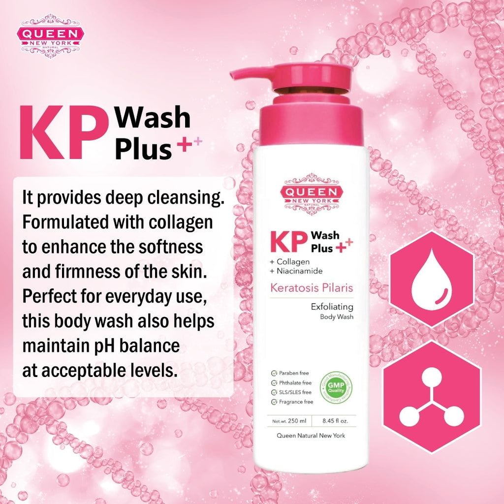 QUEEN KP Body Acne Keratosis Pilaris Exfoliating Body Wash Plus Collagen Niacinamide